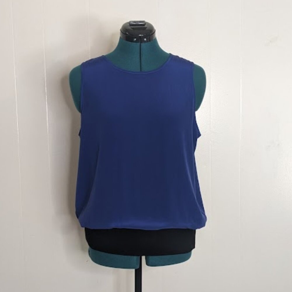 Stephano Studio Silk Blouse Top. Size L.